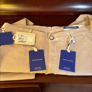Jacob Cohen Tan Designer Chino. NWT Size 32 Khaki